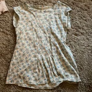 50s floral long shirt